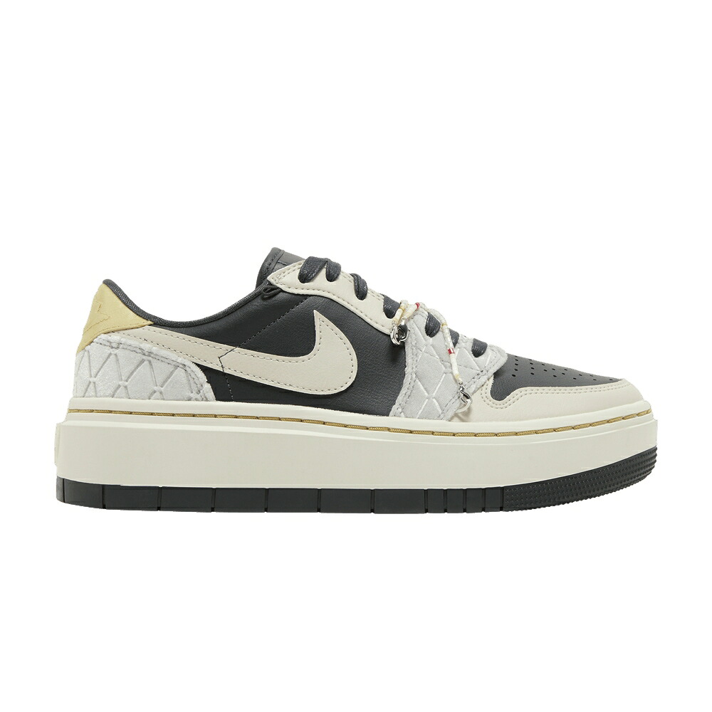 ナイキ エアジョーダン \u0027REMOVABLE BEADS\u0027 スニーカー レディース AIR JORDAN WMNS AIR JORDAN 1 ELEVATE LOW SE / ANTHRACITE LIGHT BONE SAIL WOLF