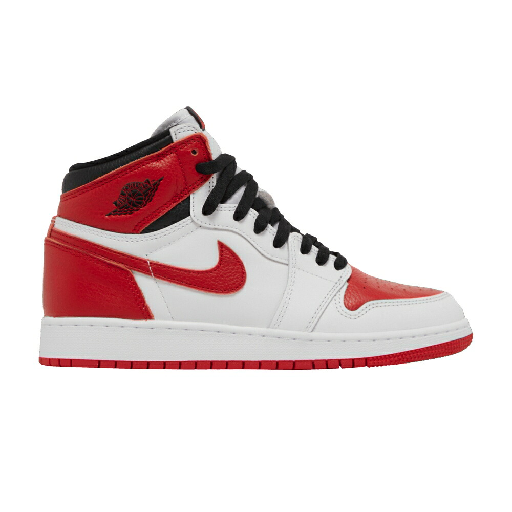 ナイキ ハイ 白色 ホワイト 赤 レッド 黒色 ブラック エアジョーダン 'HERITAGE' ジュニア キッズ AIR JORDAN AIR JORDAN 1 RETRO HIGH OG GS / WHITE UNIVERSITY RED BLACK ベビー マタニティ スニーカー|スニケス