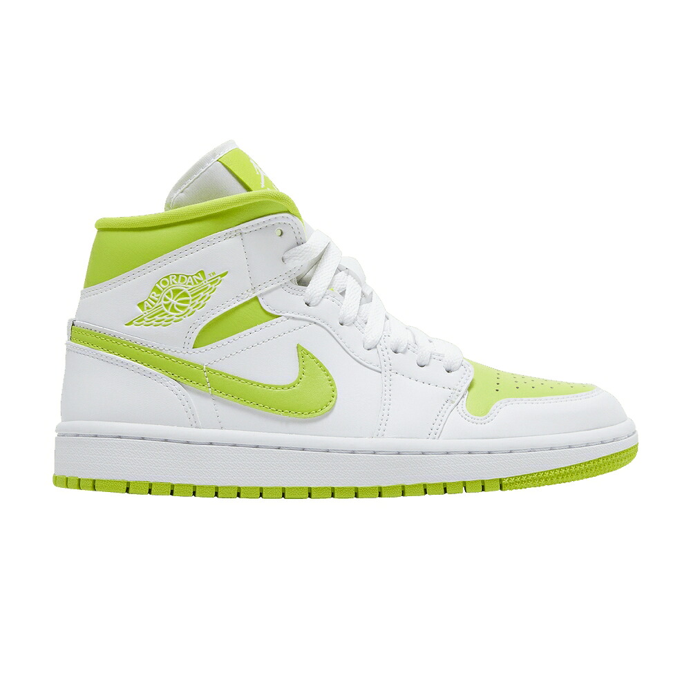 ナイキ ミッド エアジョーダン \u0027WHITE LIME\u0027 スニーカー レディース AIR JORDAN WMNS AIR JORDAN 1 MID /