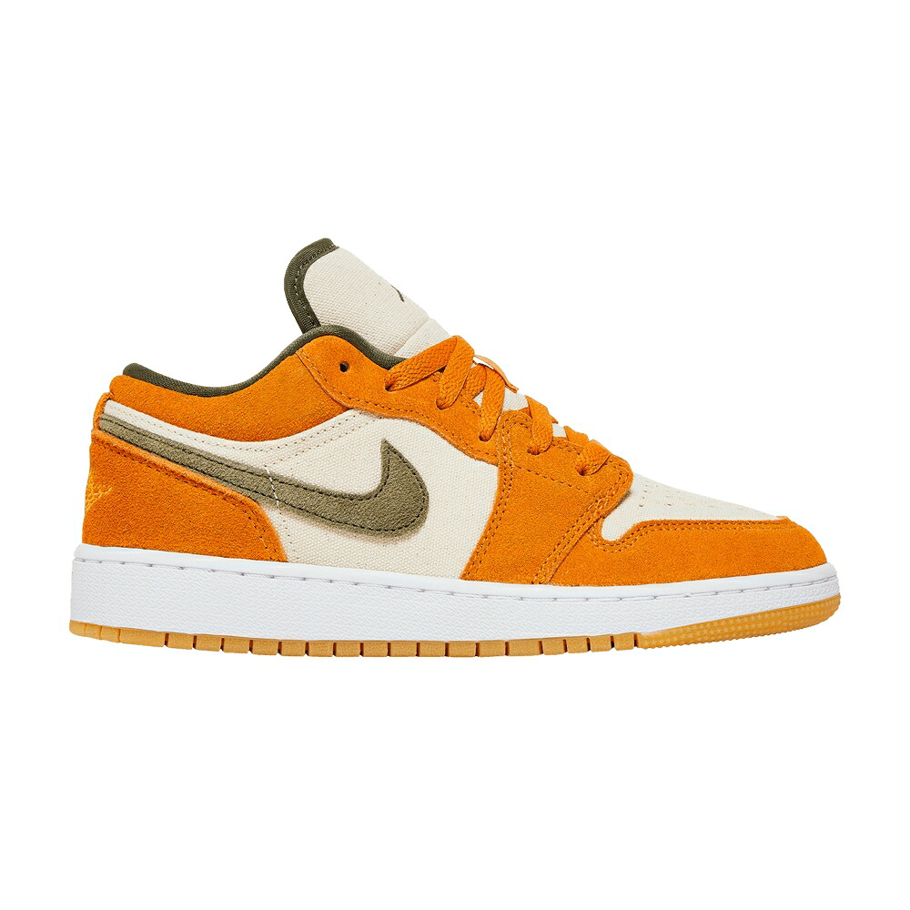 ナイキ 白色 ホワイト オリーブ カリー エアジョーダン 'CERAMIC' ジュニア キッズ AIR JORDAN AIR JORDAN 1 LOW SE GS / WHITE MEDIUM OLIVE LIGHT CURRY ベビー マタニティ スニーカー