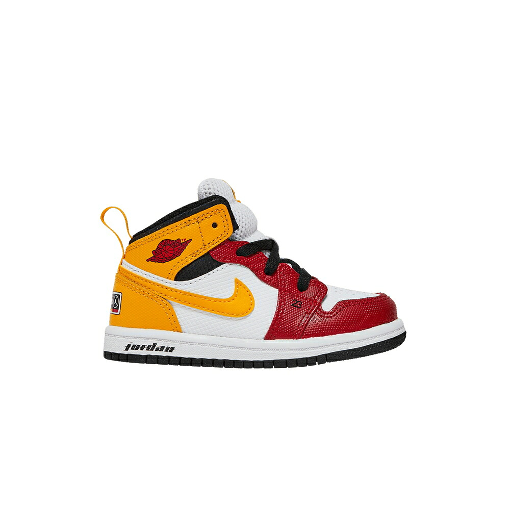 ナイキ ミッド 白色 ホワイト 黒色 ブラック ゴールド エアジョーダン 'MOTORSPORT' ベビー AIR JORDAN AIR JORDAN 1 MID SE TD / WHITE BLACK UNIVERSITY GOLD GYM