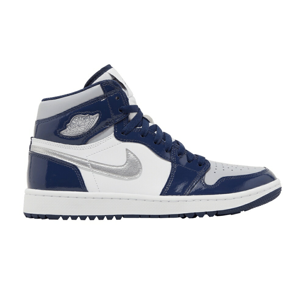 ナイキ ハイ ゴルフ 白色 ホワイト 紺色 ネイビー 灰色 グレー エアジョーダン MIDNIGHT NAVY スニーカー メンズ AIR JORDAN AIR JORDAN 1 HIGH GOLF / WHITE MIDNIGHT NAVY WOLF GREY