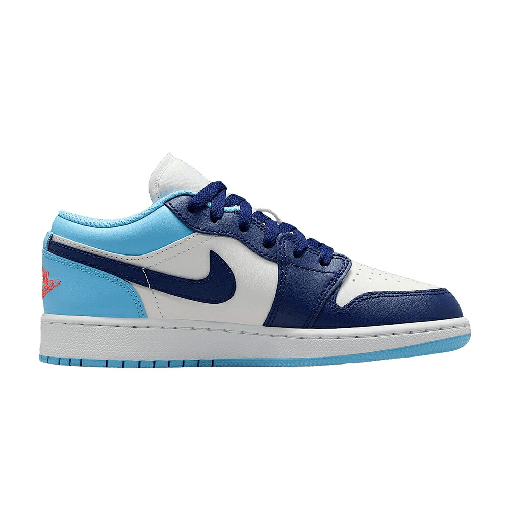 ナイキ 青味 青色 エアジョーダン \u0027SAIL CHILL\u0027 御坊っちゃん キッズ AIR JORDAN AIR JORDAN 1 LOW GS BLUE / SAIL BLUE CHILL HOT LAVA BLUE もの言う花 マタニティ スニーカー 靴-キッズファッション