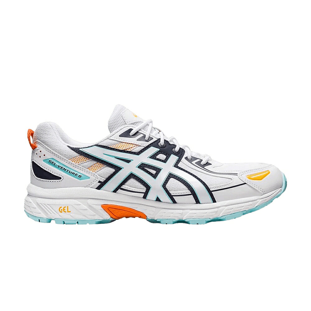 アシックス 青色 ブルー 白色 ホワイト 'WHITE ORANGE' スニーカー メンズ ASICS GEL 6 BLUE / WHITE WHITE|スニケス