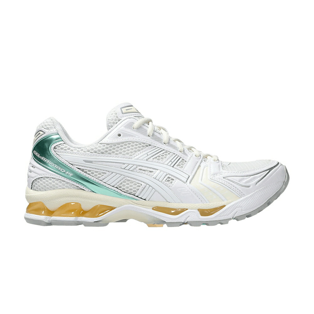 アシックス 緑 グリーン 白色 ホワイト WHITE CREAM スニーカー メンズ ASICS GEL KAYANO 14 GREEN / WHITE WHITE