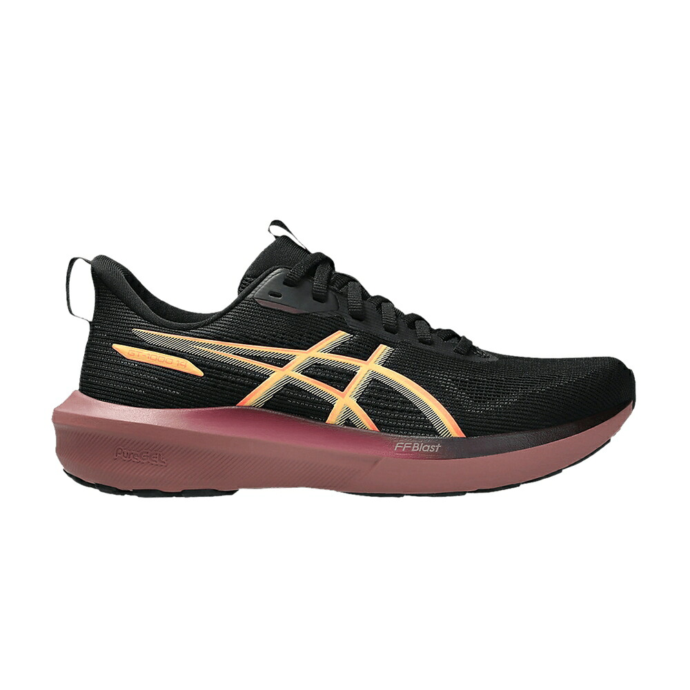 アシックス 黒色 ブラック 'BLACK CORAL' スニーカー レディース ASICS WMNS GT 1000 14 VIVID / BLACK VIVID CORAL