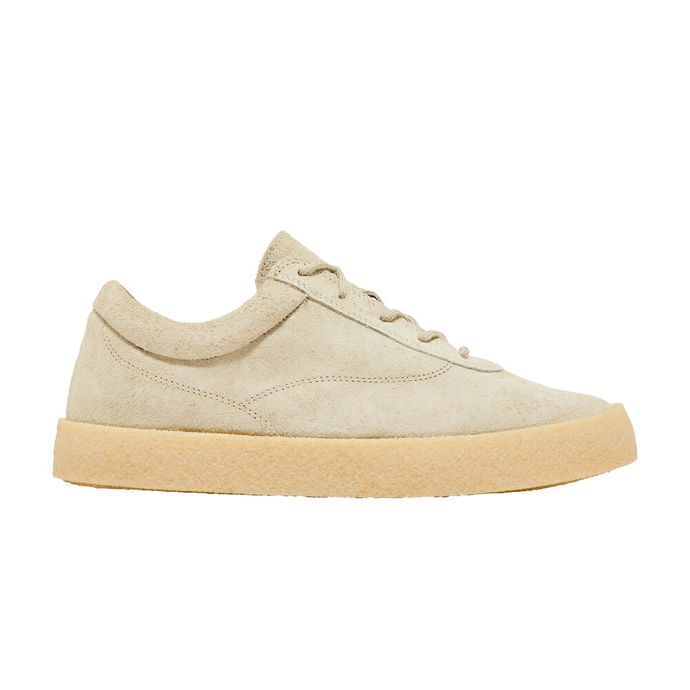 たわい無い 縮緬 靴 スニーカー \u0027THICK SUEDE\u0027 メンズ YEEZY SEASON 6 CREPE SNEAKER SHAGGY / CHALK