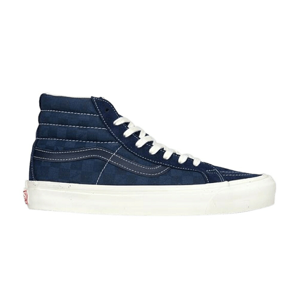 ヴァンズ バンズ スケートハイ ドレス 青色 ブルー 'TONAL CHECKERBOARD' スニーカー メンズ VANS SK8-HI LX / DRESS BLUE MAJOLICA BLUE