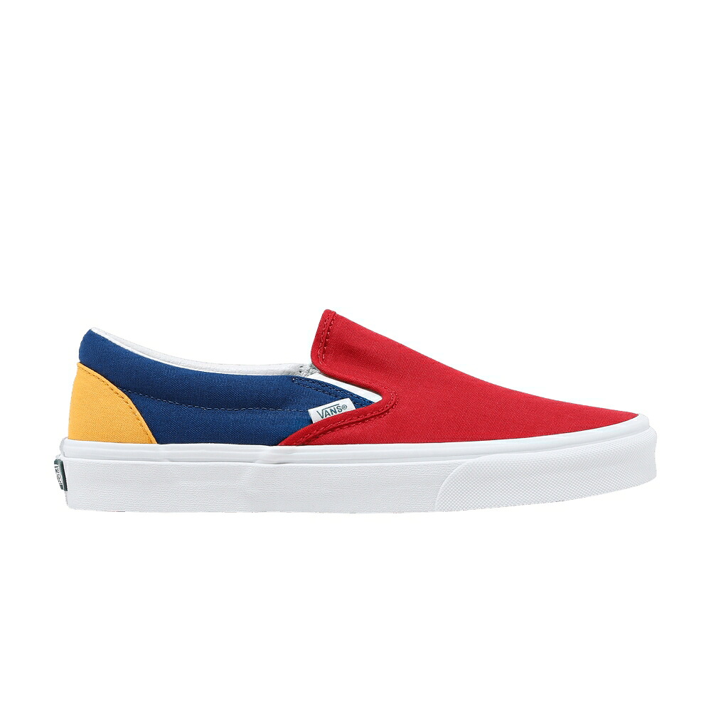 ヴァンズ バンズ クラシック 赤 レッド 青色 ブルー 黄色 イエロー スリッポン 'YACHT CLUB' スニーカー メンズ VANS CLASSIC SLIP ON / RED BLUE YELLOW|スニケス