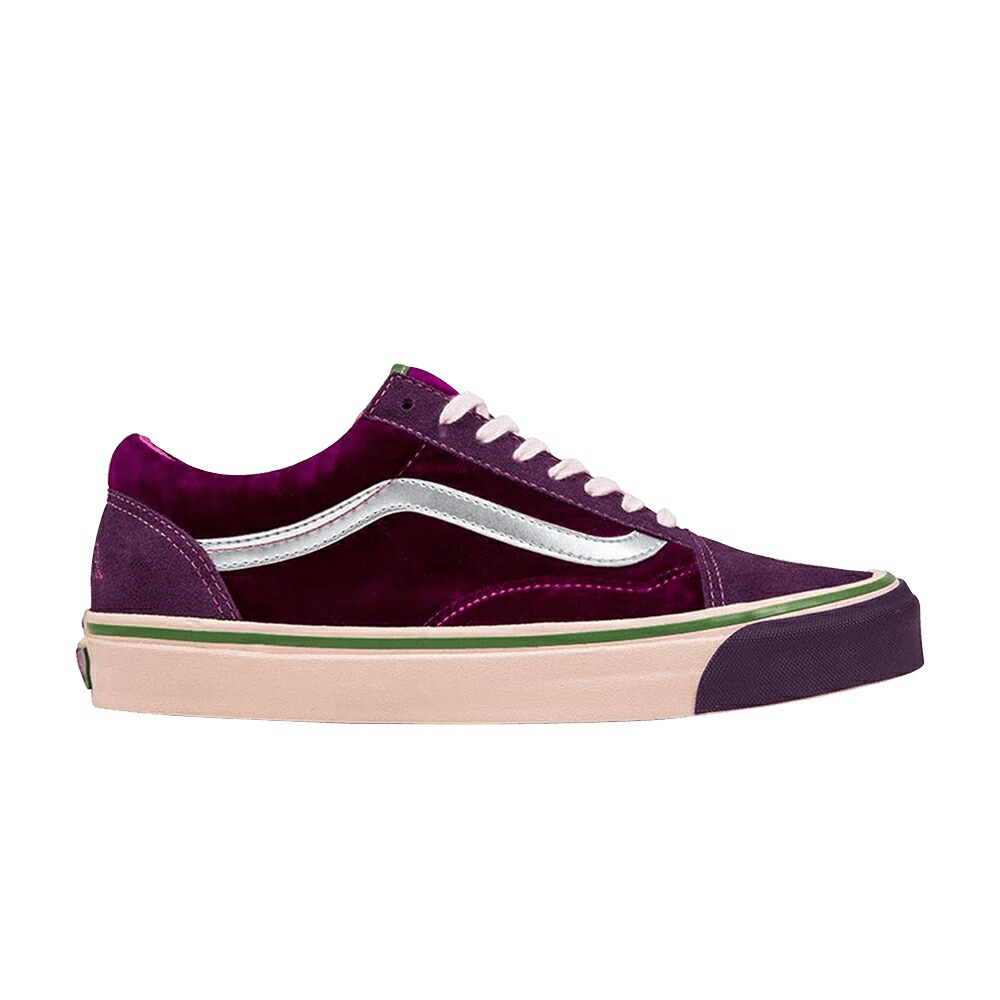 ヴァンズ バンズ ボルト 黒色 ブラック 赤 レッド 緑 グリーン オールドスクール INNERS CLUB スニーカー メンズ VANS FEATURE X VAULT OG OLD SKOOL LX / BLACK PLUM RED GREEN