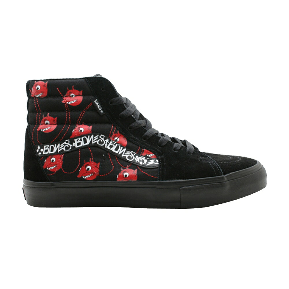 ヴァンズ バンズ スケートハイ ダブルタップス デビルス 黒色 ブラック スニーカー メンズ VANS SK8-HI S ORIGINAL / WTAPS DEVILS BLACK
