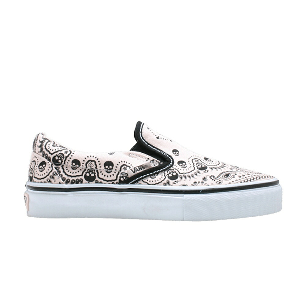 ヴァンズ バンズ サクラ色 CLS.SLIPON \u0027SKULL BANDANA\u0027 スニーカー メンズ VANS CLS.SLIP-ON LX / CHINTZ ROSE BLK