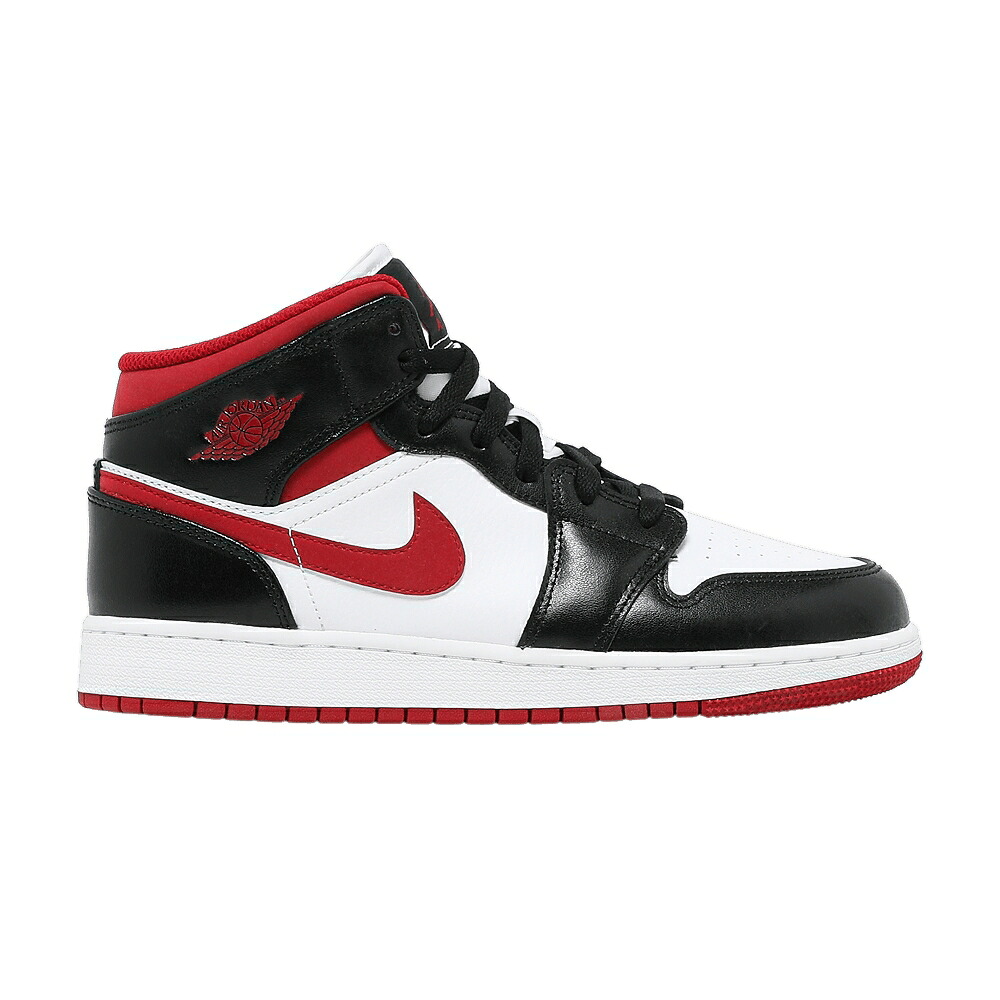 ナイキ ミッド 白いこと 白いこと 赤 赤いこと 黒いこと 黒いこと エアジョーダン \u0027BLACK RED\u0027 お坊っちゃん キッズ AIR JORDAN AIR JORDAN 1 MID GS GYM / WHITE GYM RED BLACK もの言う花 マタニティ スニーカー