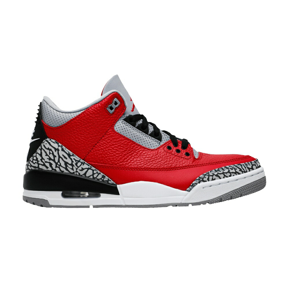 ナイキ 赤 レッド 灰色 シメント グレー 黒色 ブラック エアジョーダン 'UNITE EXCLUSIVE' スニーカー メンズ AIR JORDAN AIR JORDAN 3 RETRO SE - CHI / VARSITY RED CEMENT GREY BLACK