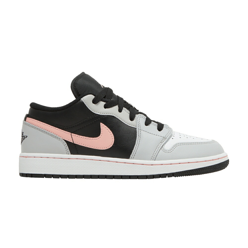 ナイキ 黒色 ブラック 灰色 グレー 白色 ホワイト エアジョーダン GREY CORAL ジュニア キッズ AIR JORDAN AIR JORDAN 1 LOW GS FOG BLEACHED / BLACK GREY FOG WHITE BLEACHED ベビー マタニティ スニーカー