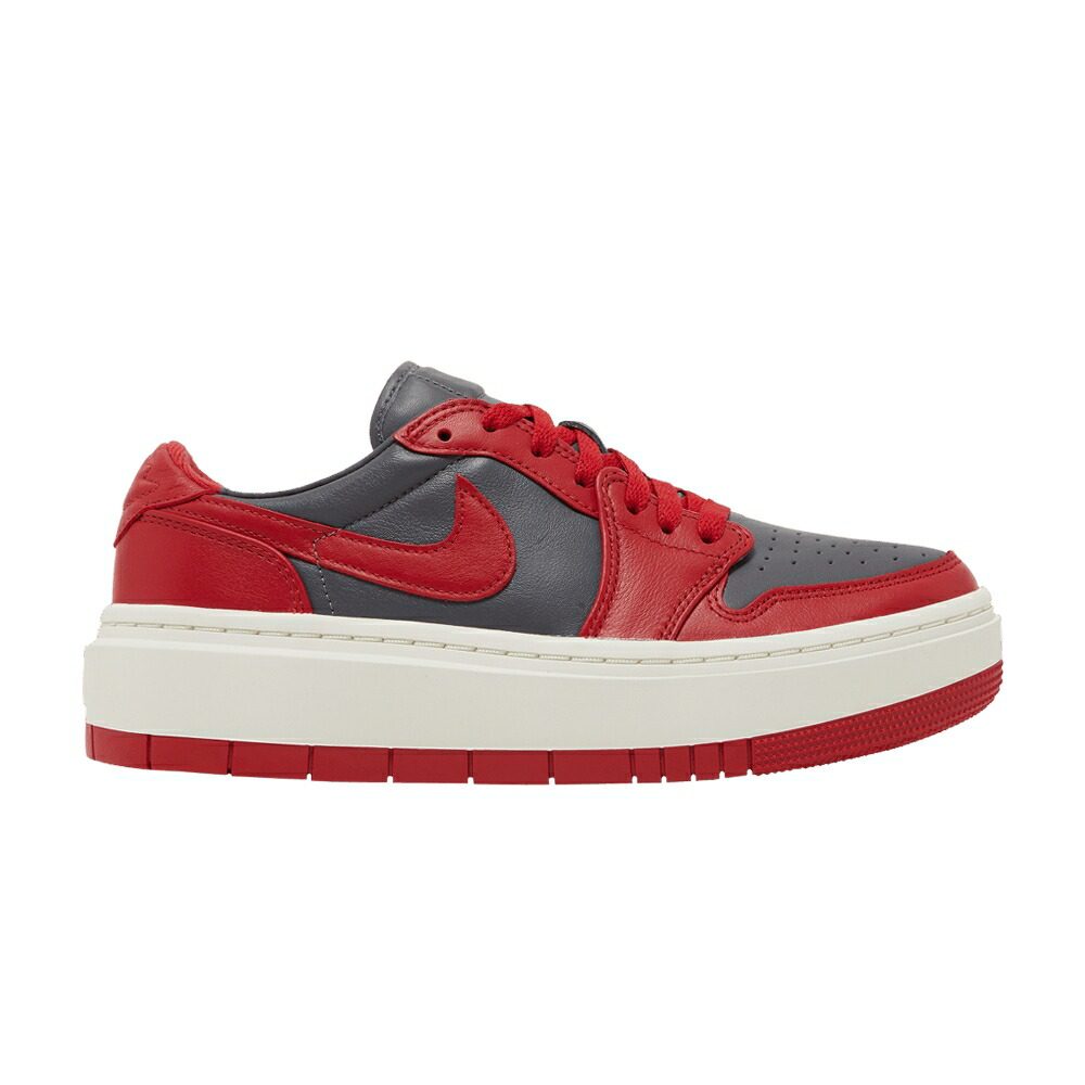 ナイキ 薄墨色 薄墨色 赤 赤いこと エアジョーダン \u0027UNLV\u0027 スニーカー レディース AIR JORDAN WMNS AIR JORDAN 1 ELEVATE LOW / DARK GREY SAIL VARSITY RED