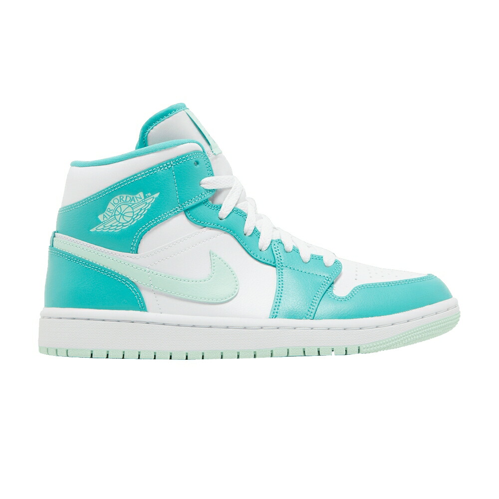 ナイキ ミッド 白色 ホワイト エアジョーダン MARINE GREEN スニーカー レディース AIR JORDAN WMNS AIR JORDAN 1 MID / WASHED TEAL MINT FOAM WHITE