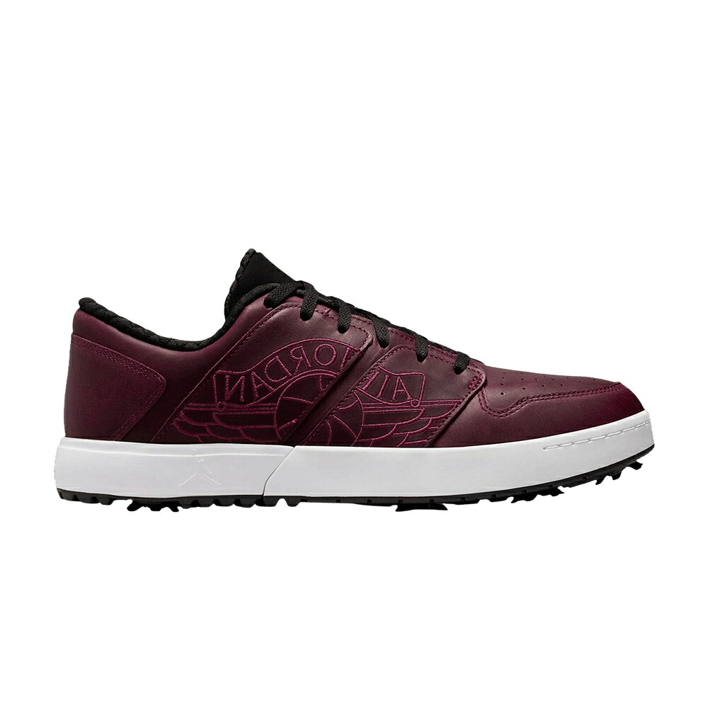 ナイキ ゴルフ 白いこと 白いこと 黒いこと 黒いこと エアジョーダン \u0027BORDEAUX\u0027 スニーカー メンズ AIR JORDAN AIR JORDAN NU RETRO 1 LOW GOLF / WHITE BLACK BORDEAUX スニーカー-靴-メンズ靴