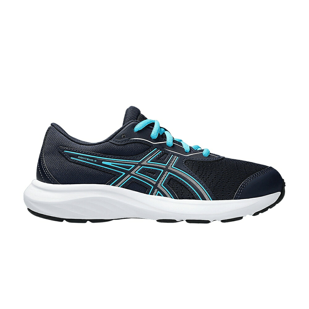 アシックス 白いこと 白いこと \u0027MIDNIGHT\u0027 お坊っちゃん キッズ ASICS CONTEND 9 GS / MIDNIGHT WHITE もの言う花 マタニティ スニーカー
