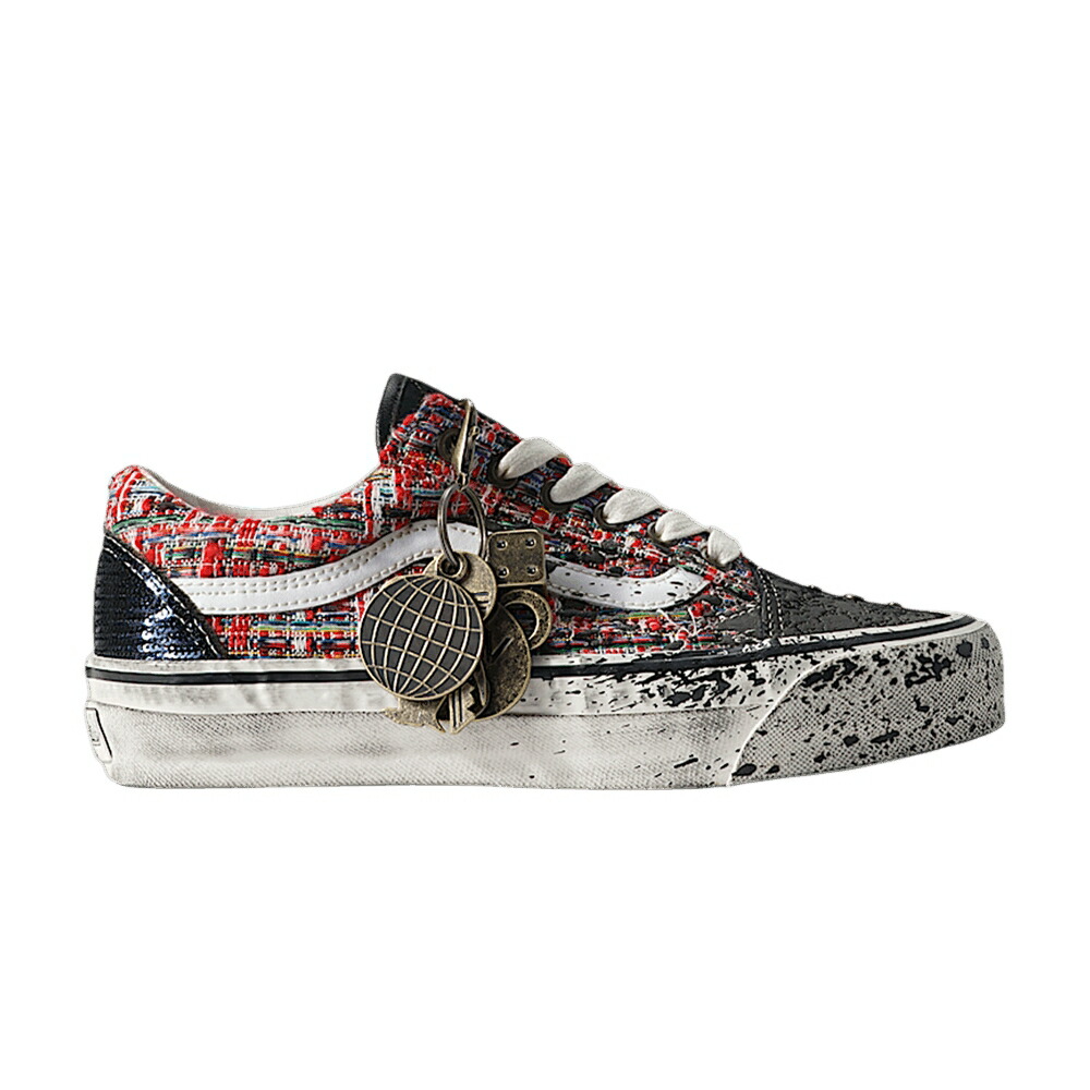ヴァンズ バンズ プレミアム 赤 レッド 黒色 ブラック オールドスクール RED BLACK スニーカー メンズ VANS OLD SKOOL PREMIUM CHARMS / RED BLACK
