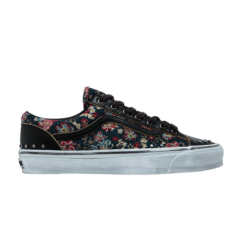 ヴァンズ バンズ 黒いこと 黒いこと 年寄りの学校 \u0027BLACK FLORAL\u0027 スニーカー メンズ VANS OLD SKOOL 36 VIBRAM / FLORAL BLACK