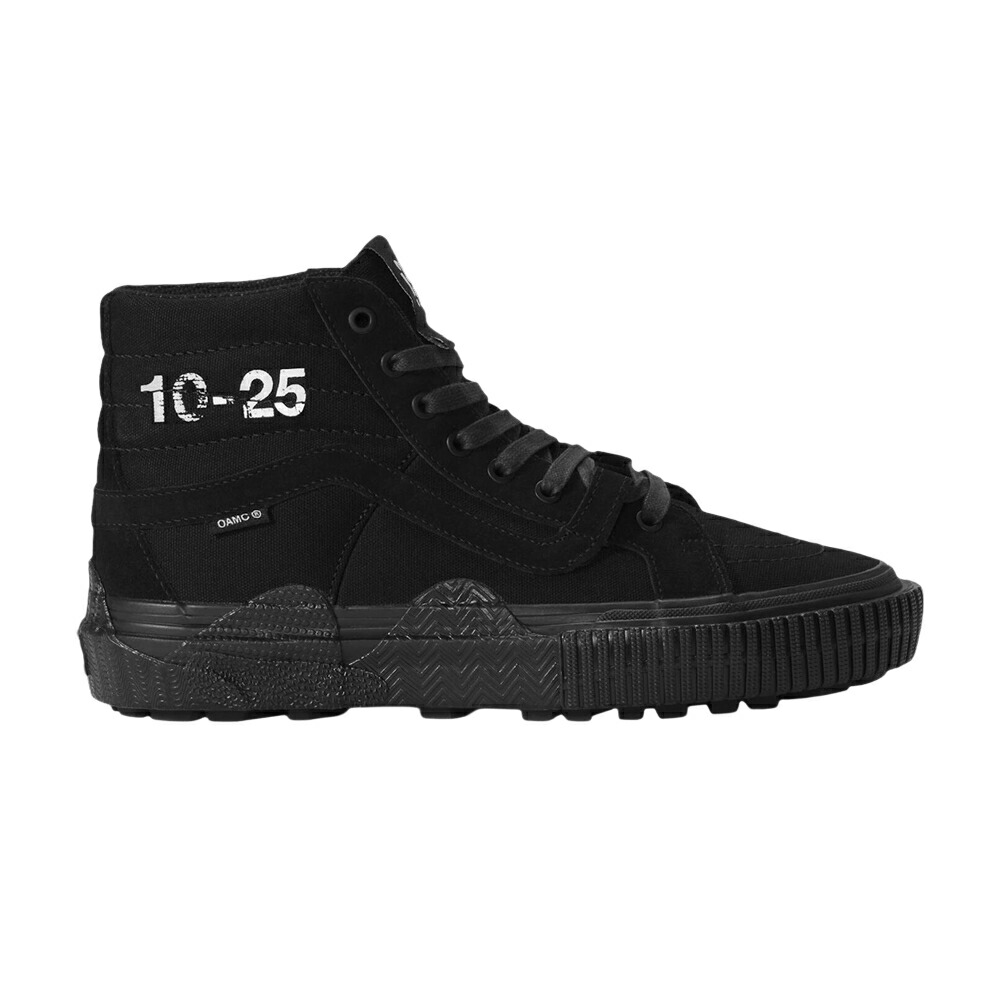 ヴァンズ バンズ ダブルタップス 黒色 ブラック スケート ハイ BLACK スニーカー メンズ VANS OAMC X WTAPS SK8 HI GL LUG / BLACK
