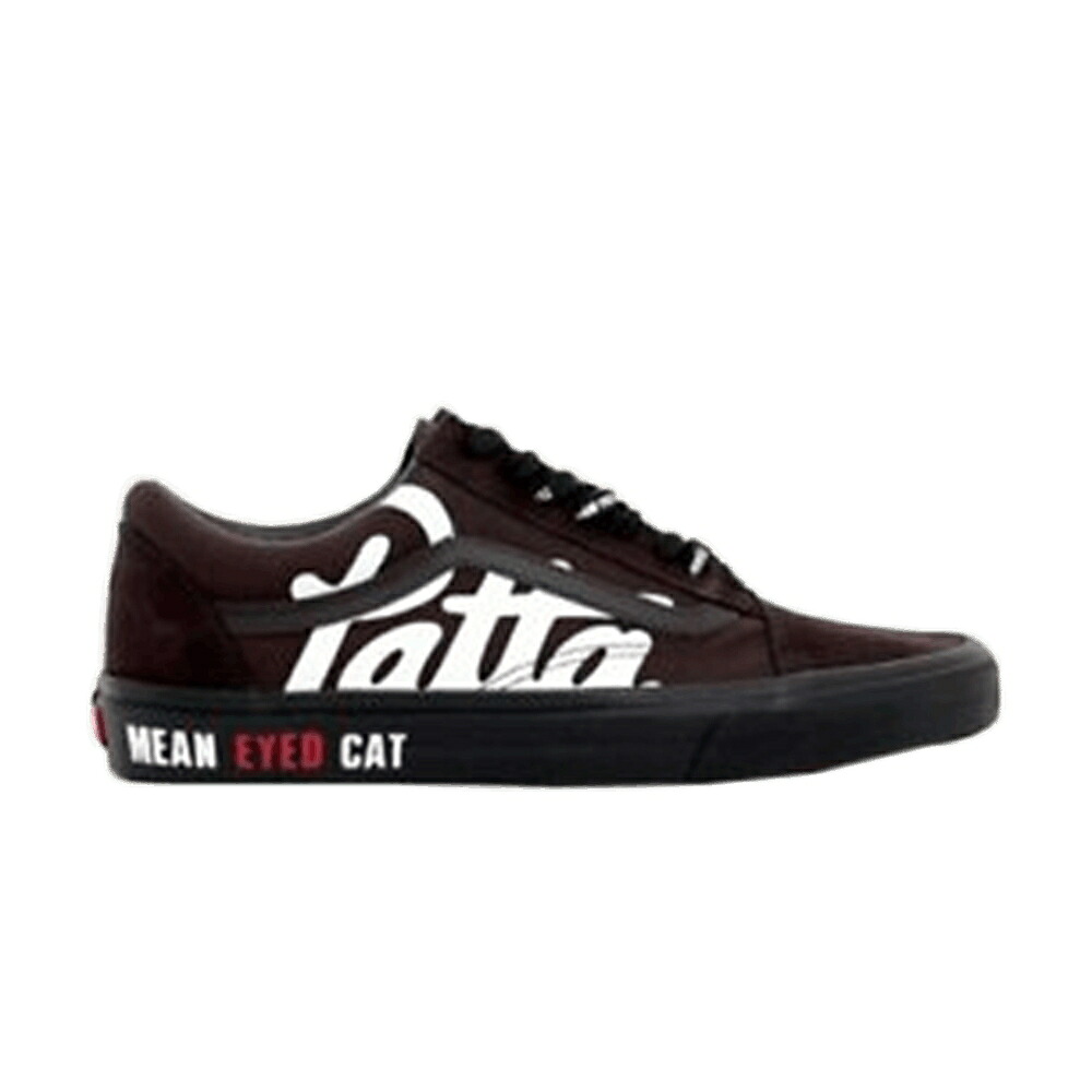 ヴァンズ バンズ 黒色 ブラック オールドスクール 'MEAN CAT' スニーカー メンズ VANS PATTA X OLD SKOOL EYED / BLACK COFFEE BLACK|スニケス