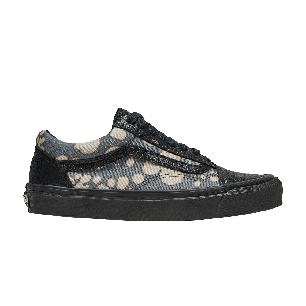 ヴァンズ バンズ 黒色 ブラック デニム オールドスクール 'FORTY DEUCE' スニーカー メンズ VANS CONCEPTS X OLD SKOOL / BLACK BLEACHED DENIM