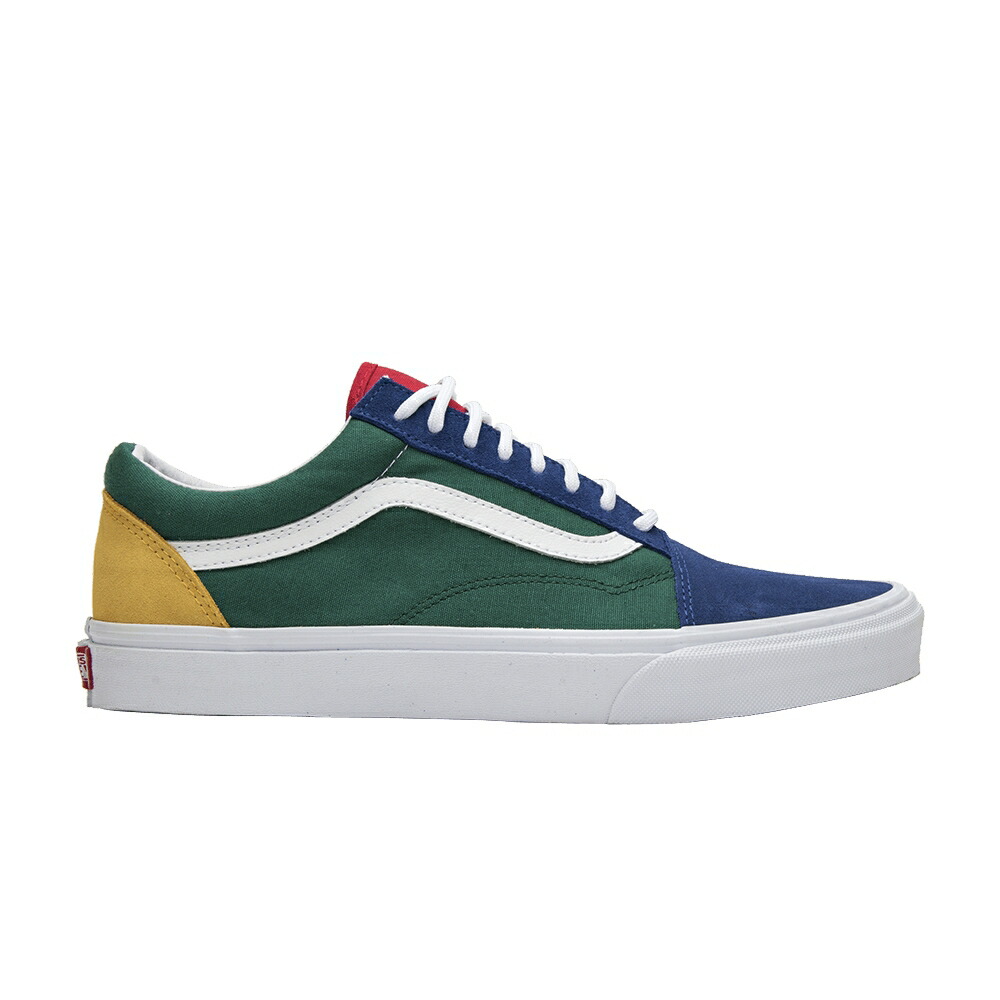 ヴァンズ バンズ 青色 ブルー 緑 グリーン 黄色 イエロー オールドスクール YACHT CLUB スニーカー メンズ VANS OLD SKOOL / BLUE GREEN YELLOW