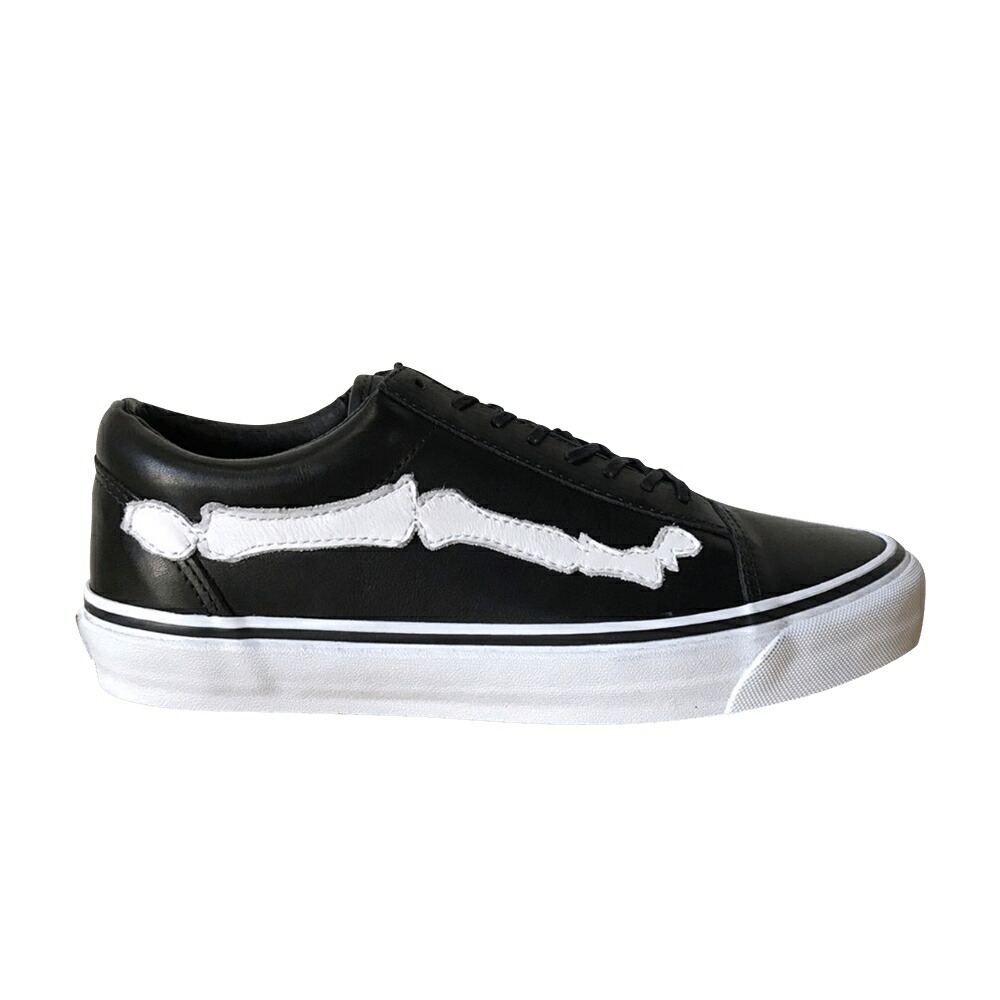 ヴァンズ バンズ 黒色 ブラック 白色 ホワイト オールドスクール 'BONES' スニーカー メンズ VANS BLENDS X OLD SKOOL ZIP LX / BLACK WHITE