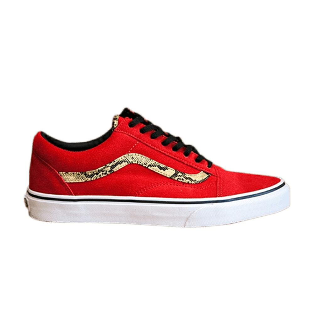 ヴァンズ バンズ 赤 レッド ゴールド オールドスクール 'SNAKE' スニーカー メンズ VANS OLD SKOOL / RED GOLD