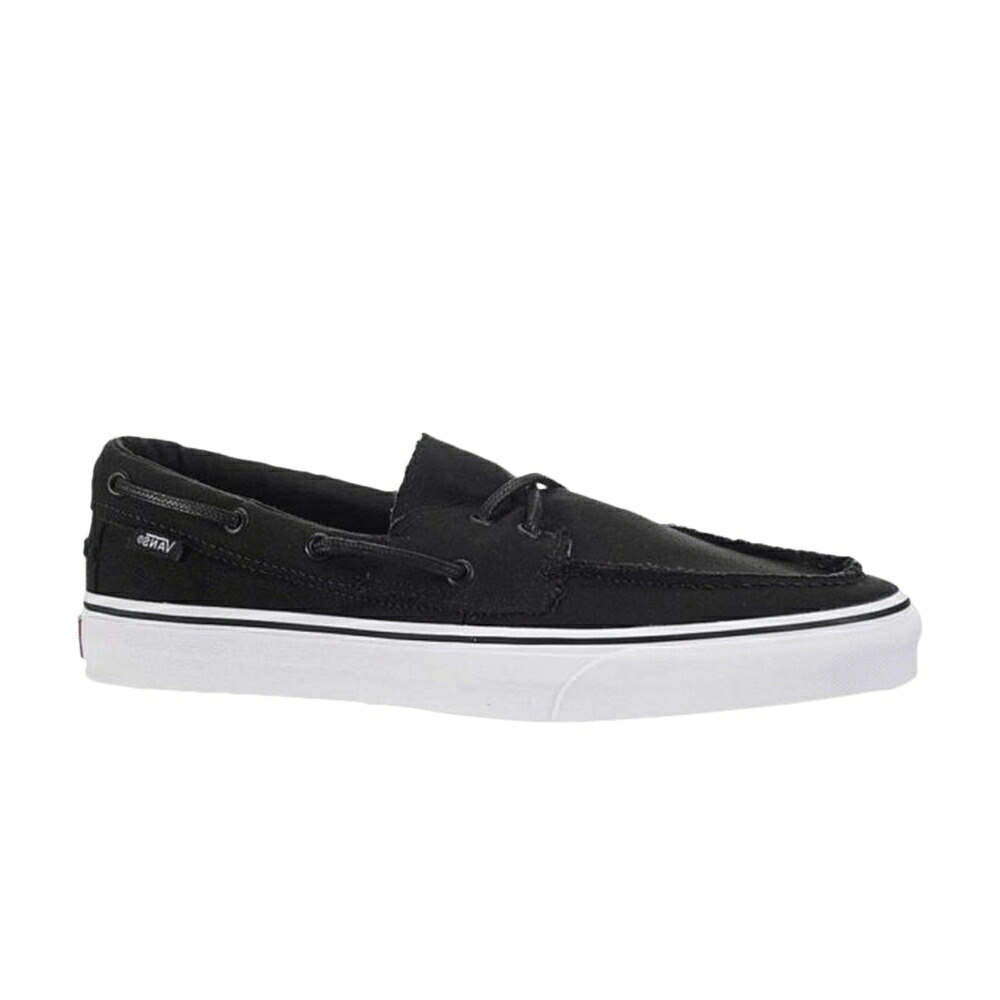ヴァンズ バンズ 黒色 ブラック 白色 ホワイト スニーカー メンズ VANS ZAPATO DEL BARCO / BLACK TRUE WHITE