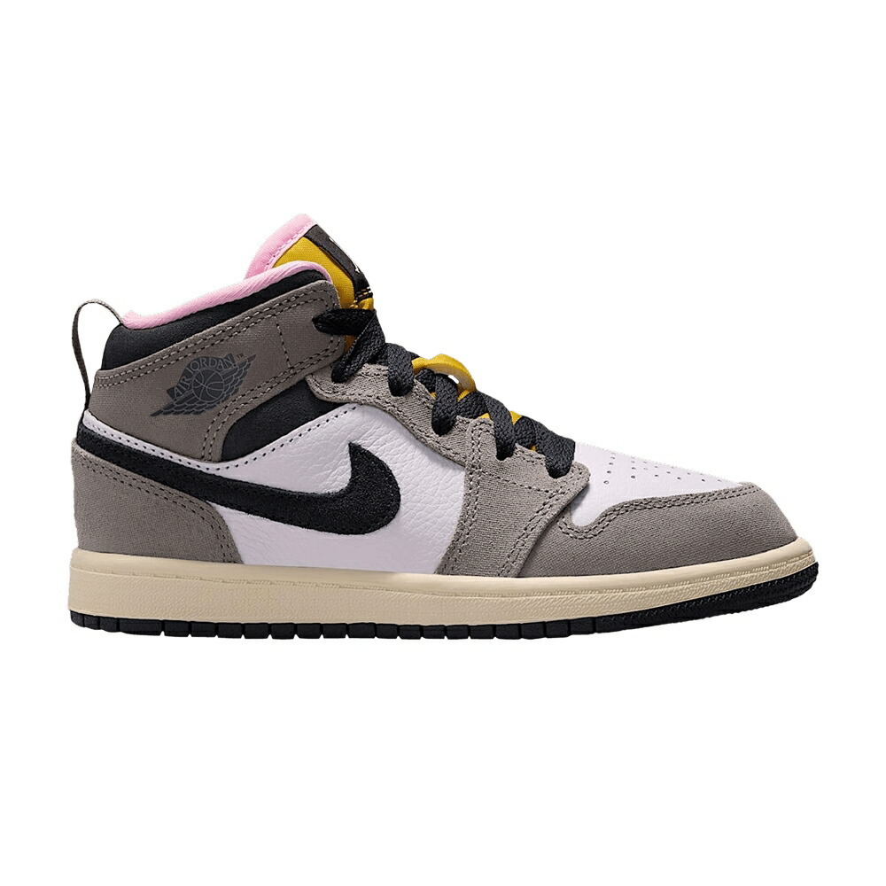 ナイキ ミッド 白いこと 白いこと エアジョーダン \u0027TOKYO HACK\u0027 御坊っちゃん キッズ AIR JORDAN AIR JORDAN 1 MID SE なおなお書き BIO / WHITE CAVE STONE DARK SULFUR OIL もの言う花 マタニティ スニーカー