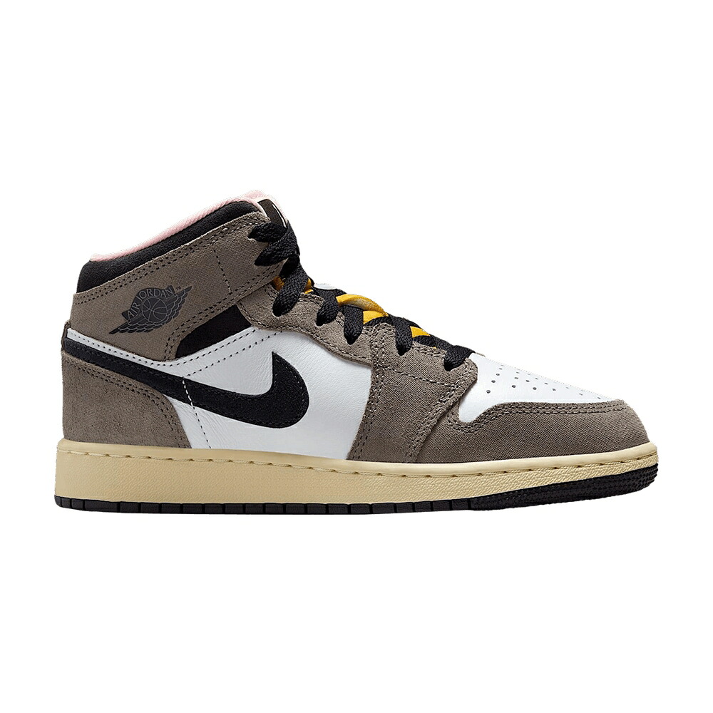 ナイキ ミッド 白いこと 白いこと エアジョーダン \u0027TOKYO HACK\u0027 御坊っちゃん キッズ AIR JORDAN AIR JORDAN 1 MID SE GS BIO / WHITE CAVE STONE DARK SULFUR OIL もの言う花 マタニティ スニーカー