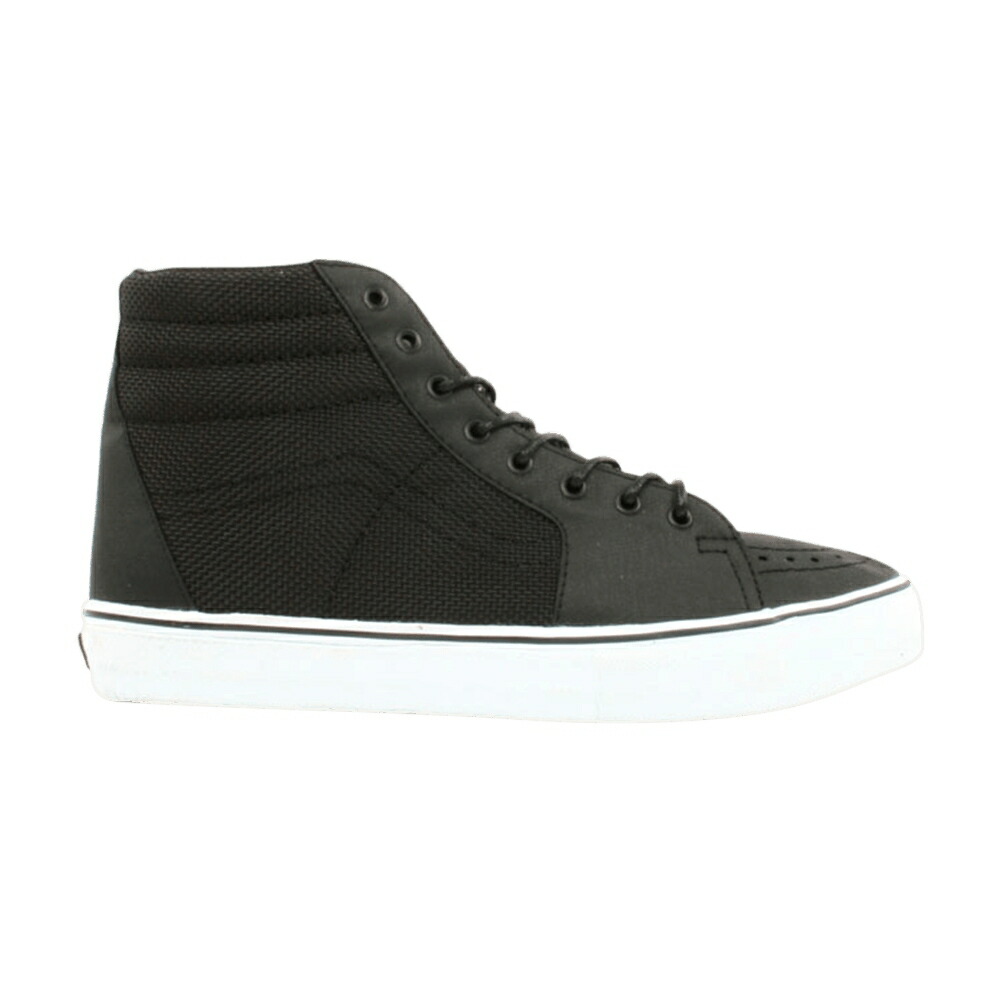 ヴァンズ バンズ 黒いこと 黒いこと ナイロン 白いこと 白いこと 滑る ご機嫌 スニーカー メンズ VANS SK8 HI S / BLACK BALLISTIC NYLON WHITE