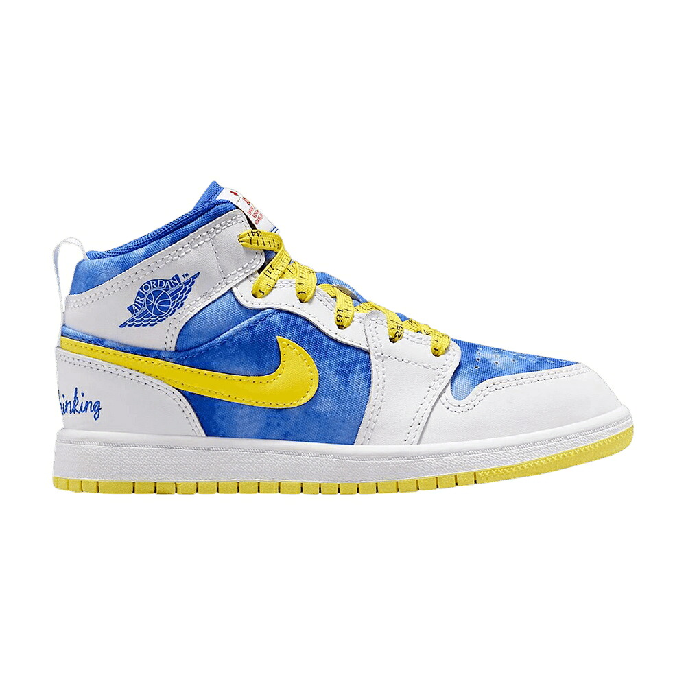 ナイキ 白色 ホワイト 黄色 イエロー エアジョーダン 'SNEAKER SCHOOL' ジュニア キッズ AIR JORDAN AIR JORDAN 1 PS / WHITE OPTI YELLOW ROYAL TINT ベビー マタニティ スニーカー