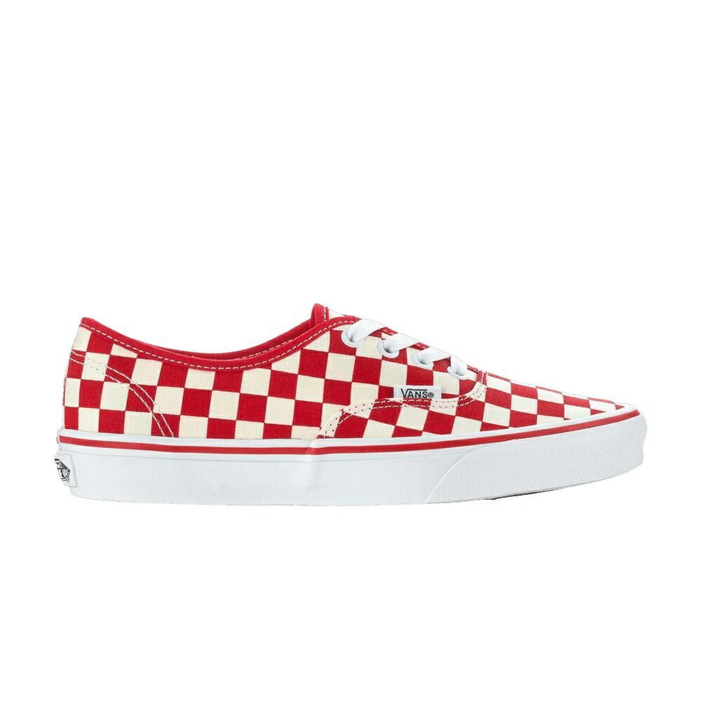 ヴァンズ バンズ オーセンティック 赤 レッド RED スニーカー メンズ VANS AUTHENTIC CHECKERBOARD / RED