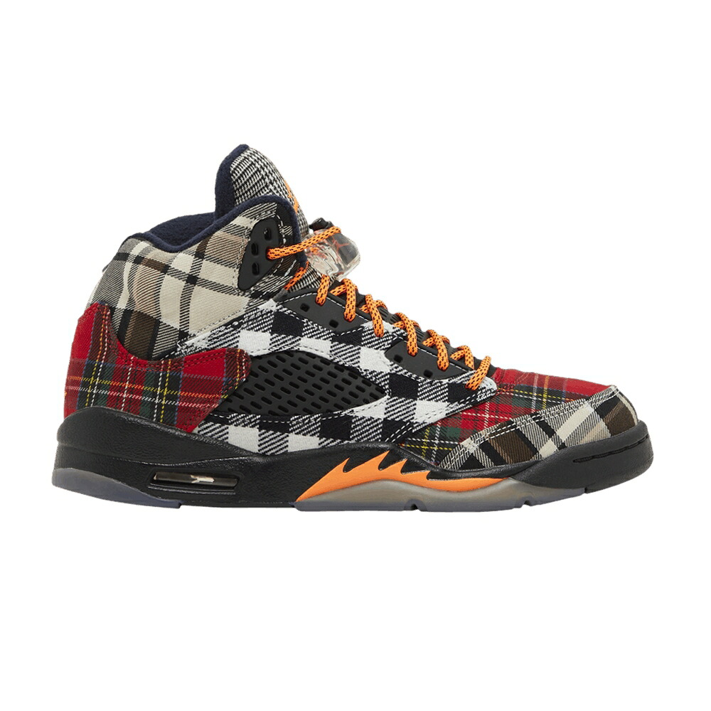 ナイキ 黒色 ブラック 橙 オレンジ エアジョーダン 'PLAID' ジュニア キッズ AIR JORDAN AIR JORDAN 5 RETRO GS / BLACK TOTAL ORANGE DARK OBSIDIAN ベビー マタニティ スニーカー