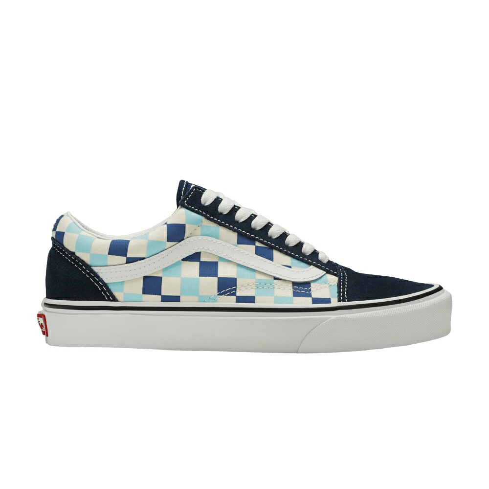 ヴァンズ バンズ 青碧 青色 年寄りの学園 \u0027BLUE CHECKERBOARD\u0027 スニーカー メンズ VANS OLD SKOOL TOPAZ / BLUE TOPAZ 靴-スニーカー