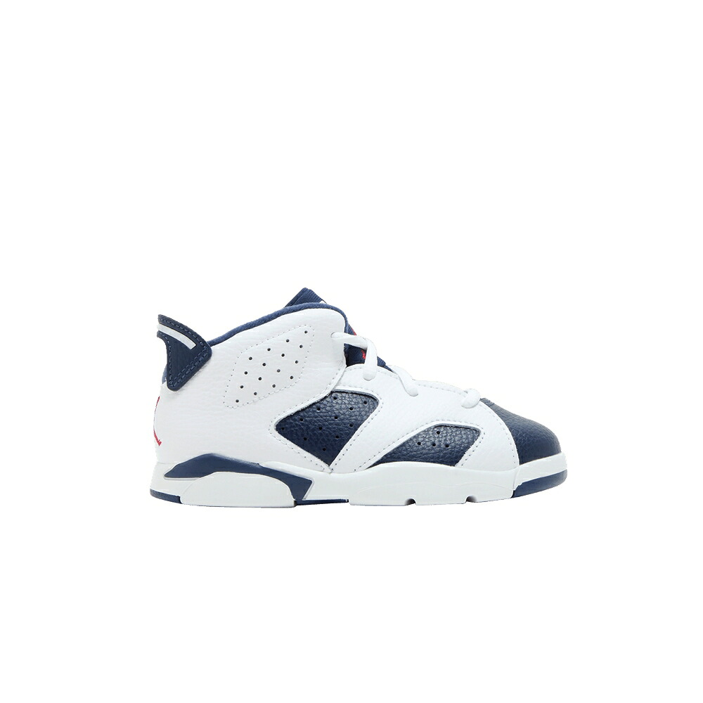 ナイキ 白色 ホワイト 赤 レッド 紺色 ネイビー エアジョーダン 'OLYMPIC' ベビー AIR JORDAN AIR JORDAN 6 RETRO TD 2024 / WHITE VARSITY RED MIDNIGHT NAVY
