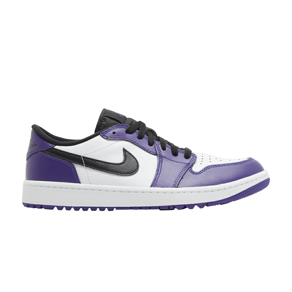 ナイキ ゴルフ 白いこと 白いこと 厚地の外套 紫 パープル エアジョーダン \u0027COURT PURPLE\u0027 スニーカー メンズ AIR JORDAN AIR JORDAN 1 LOW GOLF / WHITE COURT PURPLE UNIVERSITY