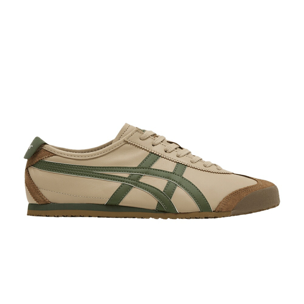 メキシコ合衆国 ベージュ 緑 緑であること オニツカタイガー \u0027BEIGE GREEN\u0027 スニーカー メンズ ONITSUKA TIGER ONITSUKA TIGER MEXICO 66 GRASS / BEIGE GRASS GREEN
