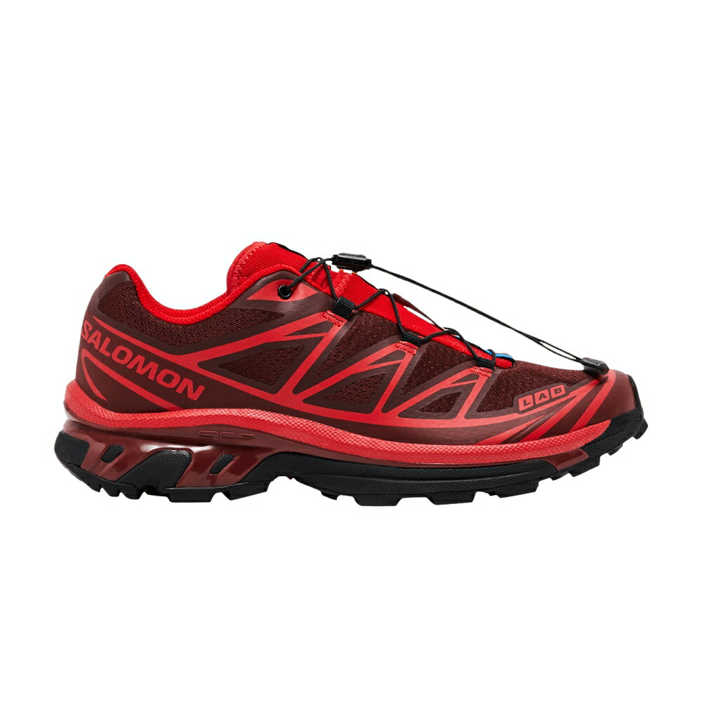 サロモン ご機嫌 赤 赤いこと \u0027RUM BRICK\u0027 スニーカー メンズ SALOMON XT-6 RAISIN FIRED / RUM RAISIN HIGH RISK RED FIRED
