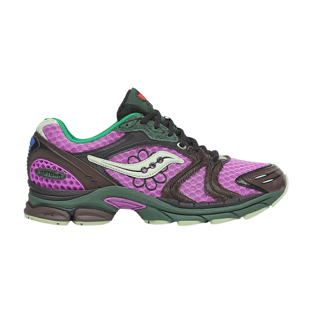 サッカニー 紫 相撲取り草 \u0027FLOWERS VIOLET\u0027 スニーカー メンズ SAUCONY JAE TIPS X PROGRID TRIUMPH 4 PACK - / VIOLET EARTH