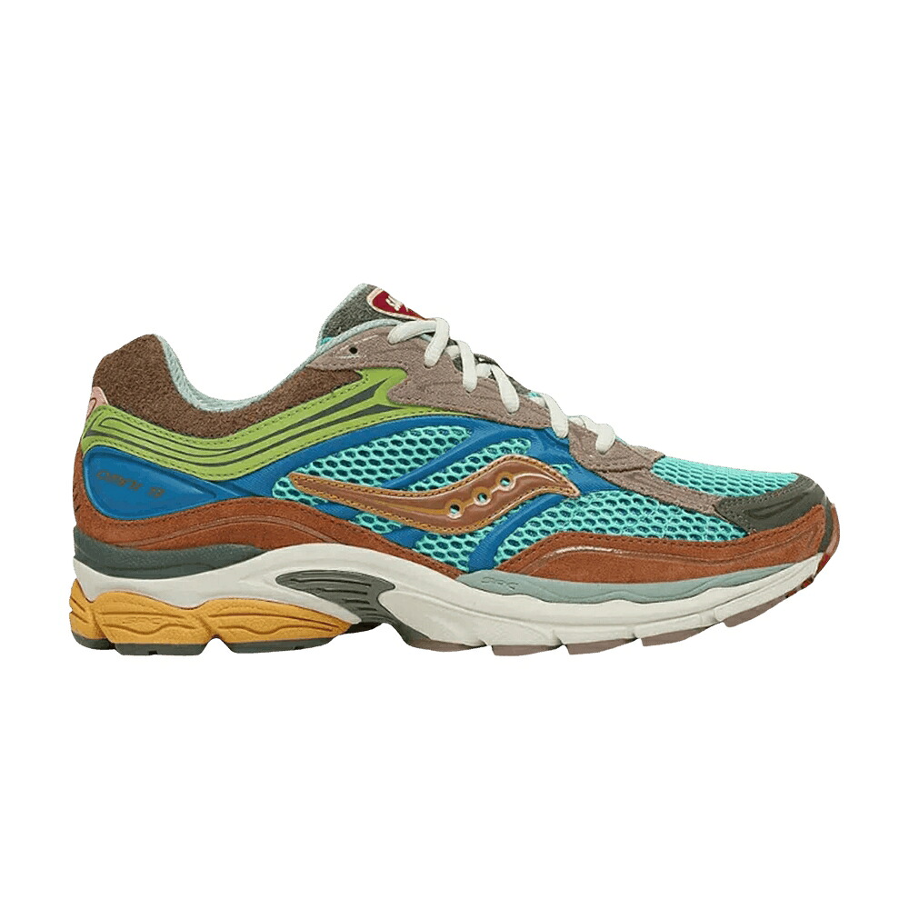 サッカニー 靴 スニーカー 青味 青み 赤銅色 赤銅色 \u0027SPORTSMAN\u0027S PARADISE\u0027 メンズ SAUCONY SNEAKER POLITICS X PROGRID OMNI 9 / BLUE BROWN