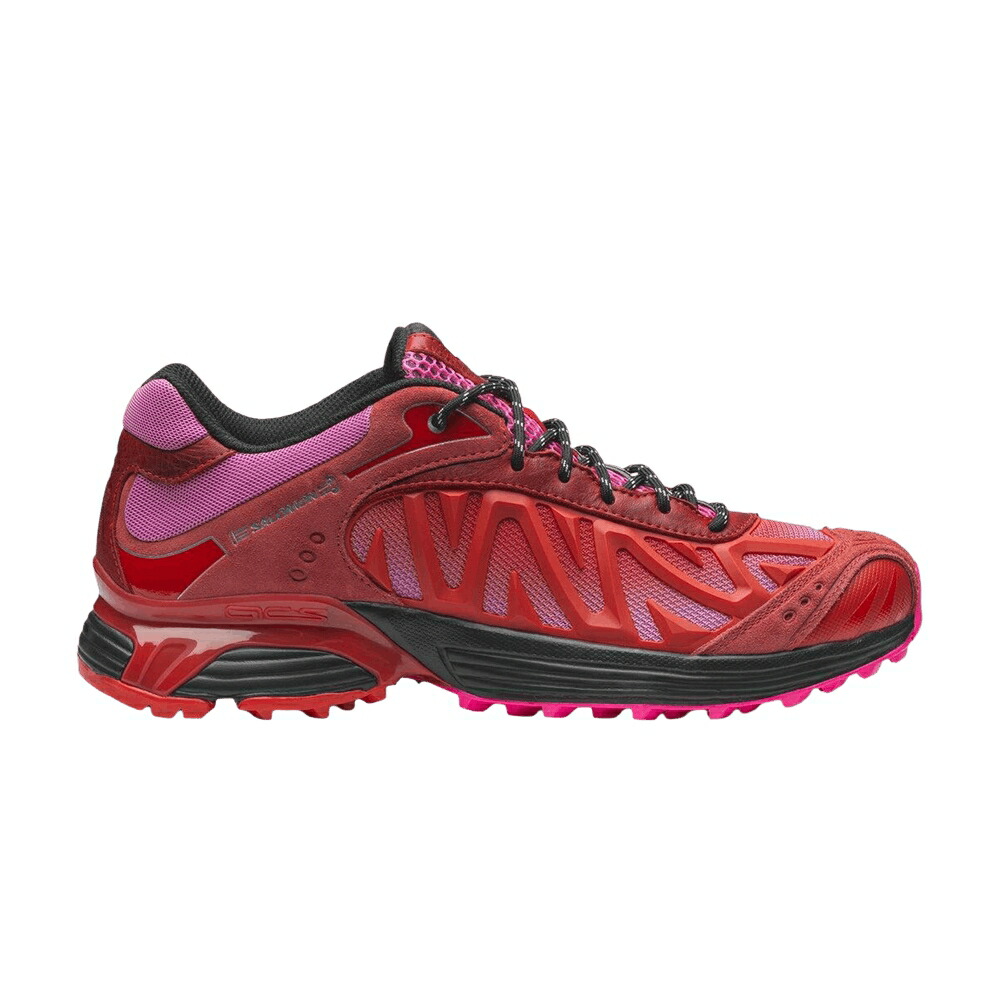サロモン 赤 赤いこと さくら色 黒いこと 黒いこと \u0027FIERY FUSCHIA\u0027 スニーカー メンズ SALOMON ARIES X XT-WHISPER RED / FIERY RED FUCHSIA PINK BLACK
