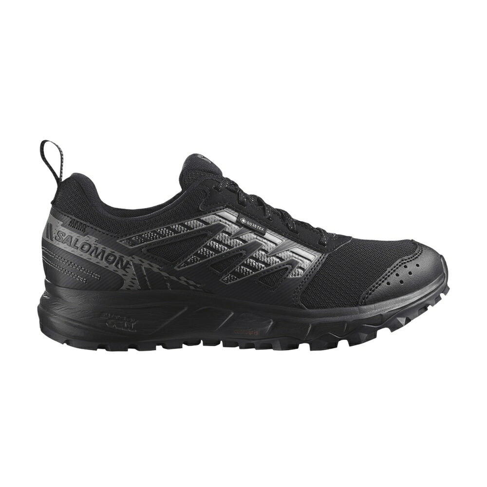 サロモン ゴアテックス 黒色 ブラック 'BLACK PLUM' スニーカー レディース SALOMON WMNS WANDER GORE-TEX / BLACK PLUM KITTEN GULL