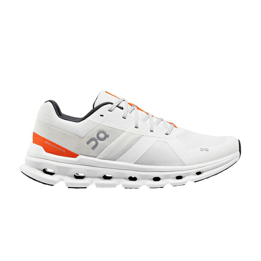 オン 白いこと 白いこと \u0027UNDYED FLAME\u0027 スニーカー メンズ ON CLOUDRUNNER WHITE / UNDYED WHITE FLAME メンズ靴-スニーカー