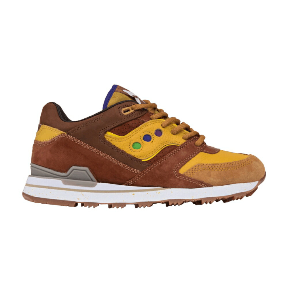 サッカニー BELGIAN WAFFLE スニーカー メンズ SAUCONY FEATURE X COURAGEOUS / BRN YEL
