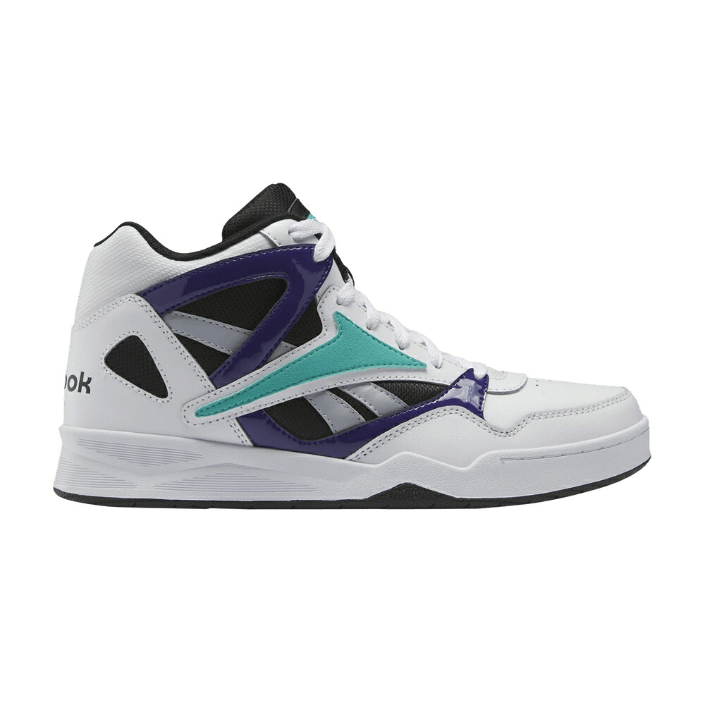 リーボック ハイ 紫 パープル 白色 ホワイト コア 黒色 ブラック 'WHITE TEAL' スニーカー メンズ REEBOK ROYAL BB4500 HIGH 2 PURPLE / FOOTWEAR WHITE CORE BLACK｜スニケス